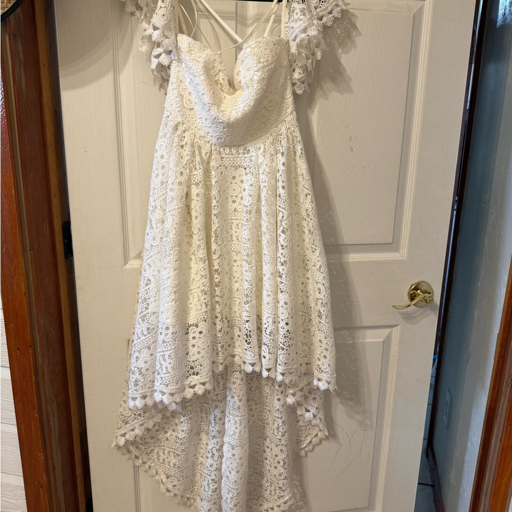 ePretty White Lace Formal Kids Dress